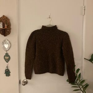 Chaps Dark Brown Women's Turtleneck Sweater